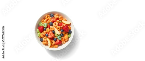 Colorful Fruit Bowl with Mi...