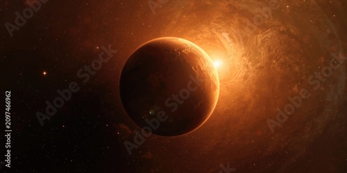 Planet Mars Basking in an O...