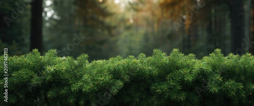Lush Green Pine Foliage in ...