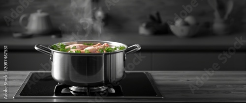 Steaming Pot of Chicken and...