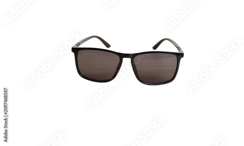 Fotografie Black wayfarer sunglasses front view with transparent background