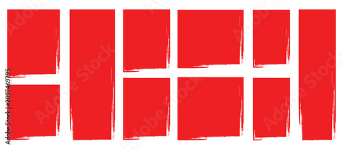 Bild auf Leinwand Straight line vector brush strokes
