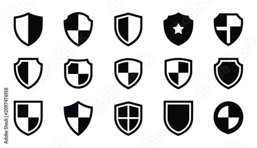 Konstfotografi Collection of Shield Icons