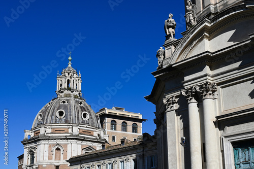 Obraz na płótnie exterior elevation closeup view of the Church of the Most Holy Name of Mary at the Trajan Forum