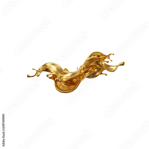 Water gold splash