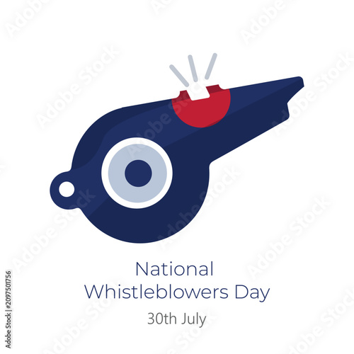 National Whistleblowers Day, July 30 vector, illustration.