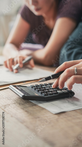 Family budget planning and calculating household expenses	
