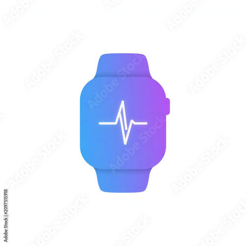 Fitness Tracker Watch Icon Vector Design