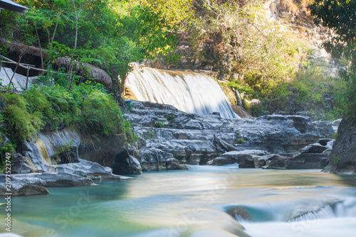Amazingly, in East Sumba which has a long dry season and hard, rocky, coral-like soil—there are still waterfalls, cutting through the stone mountains and absolutely beautiful