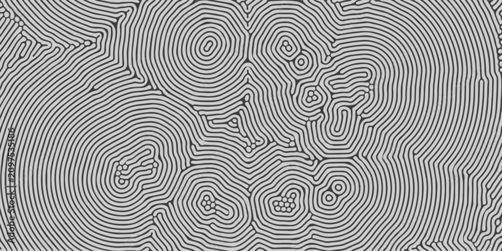 Fototapeta premium Abstract Wavy Topographic Lines Vector Design Texture. Organic Pattern Trippy Backdrop.