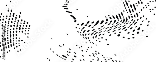 Bild auf Leinwand Grange halftone texture of black and white dots