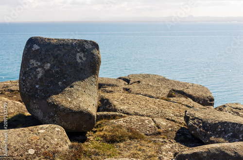 Stones on the cliff landscape Iceland
