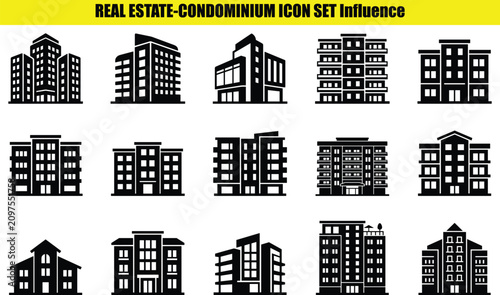 Building shapes on a white surface representing various architectural styles and urban development architecture buildings cityscape condominium construction dwelling estate facade housing