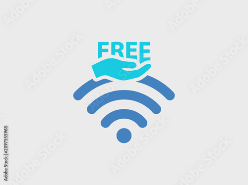 Quadro su tela Symbol of complimentary wireless network access and digital connectivity