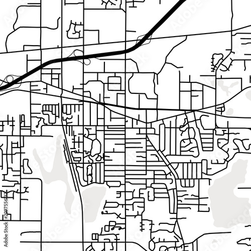 Foto Symbol Map of the City Lacey (Washington, USA) showing the city center with a si