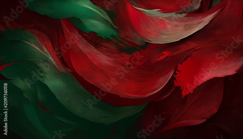 Burgundy Green Abstract Background