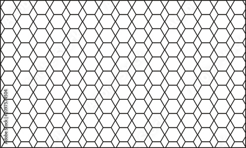 Seamless Hexagon Pattern Vector, Geometric Honeycomb Grid Background for Modern Design