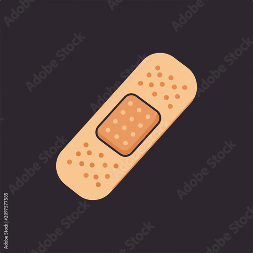 Minimalist Bandaid flat design icon vector