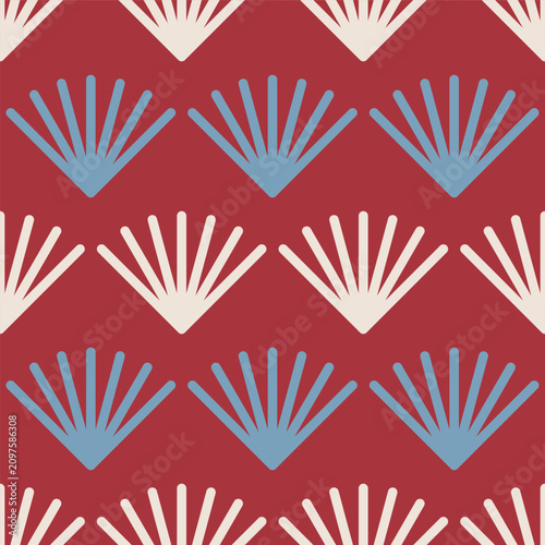 Seamless vector geometric pattern. Retro print for fabric cover background