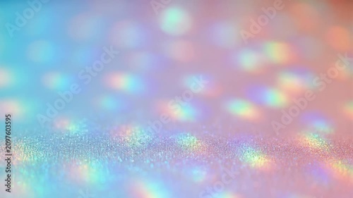 Iridescent holographic abstract background with soft rainbow light bokeh and pastel color gradient