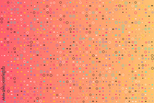 A vibrant and colorful abstract background with multicolored dots and circles