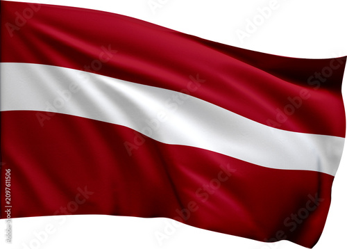 Fotografía Waving Flag of Latvia