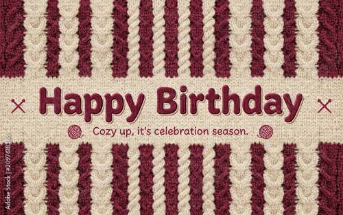 Happy Birthday Greeting Card with Festive Red and White Design. Celebratory Message for Special Occasions. Greeting Card for Celebrations and Events