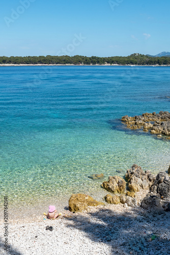 The sea off the island of Cres, Croatia.