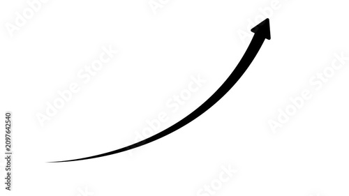black chalk arrow isolated on White background .Business growth arrow and graph chart. Arrow up with chalk.