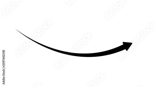 black chalk arrow isolated on White background .Business growth arrow and graph chart. Arrow up with chalk.