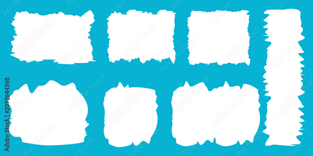 Fototapeta premium Torn edge paper illustration in flat style, jagged paper edge collection, torn paper collection.ripped paper.