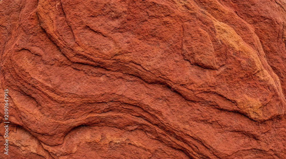 Fototapeta premium Red Sandstone Texture, Natural Rock Background High 