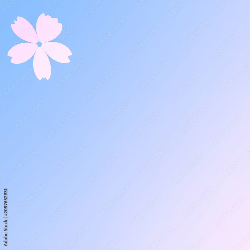 Obraz premium a pink flower on a blue background