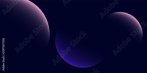 Billede på lærred three dimensional earth dark blue and purple circle background