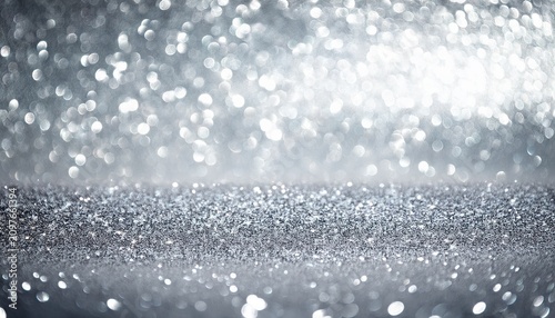 Silver Glitter Sparkle Background For Your Design