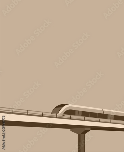 Metro Illustration vector / dubai city metro vector