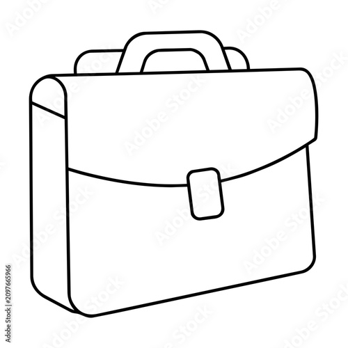 working briefcase line icon. Education and business stationary concept.