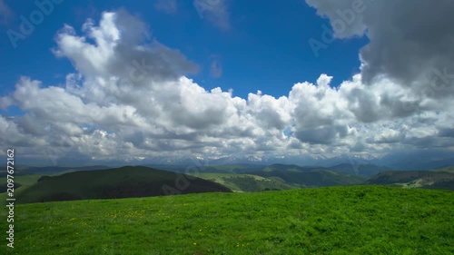 Timelapse, clouds moving across a blue sky