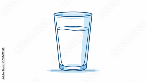 Cuadro en lienzo Clear Water in a Simple Glass: Refreshing Hydration