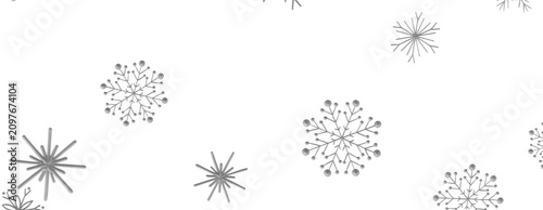 Elegant gray snowflakes on ...
