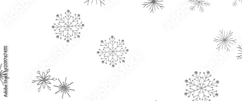 Elegant silver snowflake il...