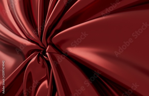 Luxurious deep red fabric c...