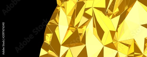 Shiny abstract golden geome...