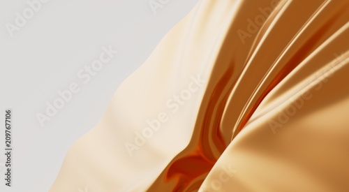 Luxurious flowing golden fa...