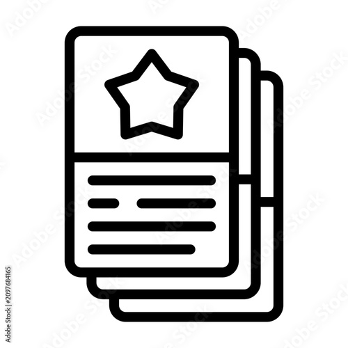 flash cards icon line