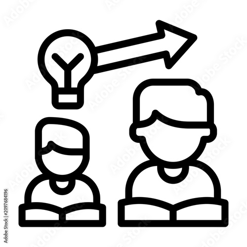 lifelong learning icon line