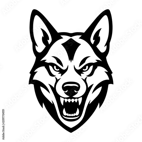 Bild auf Leinwand Dingo Head Mascot Logo Vector - Fierce Wild Canine Sport Icon