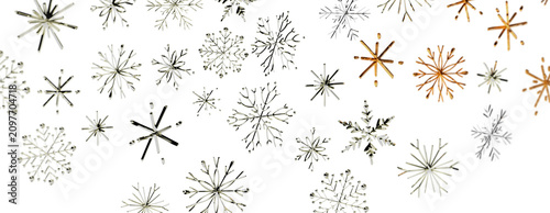 A variety of intricate snow...