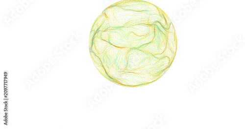 Φωτογραφία Abstract artwork featuring a colorful sphere with intricate lines and dots