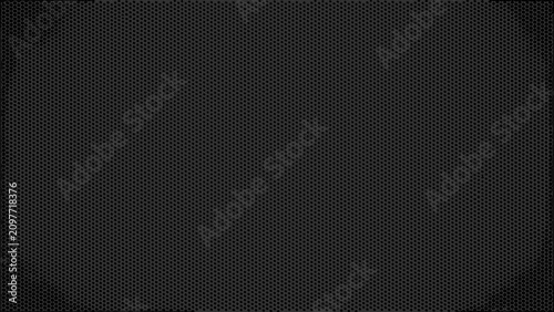 Bild auf Leinwand Dark Black Carbon Fiber Mesh Texture With Repeating Hexagonal Pattern Seamless B